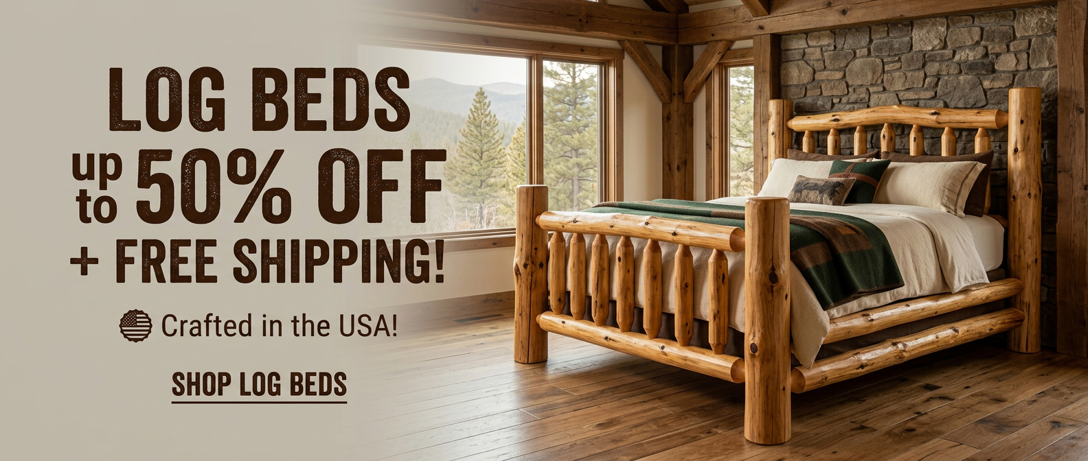 Log Bed up to 50% Off