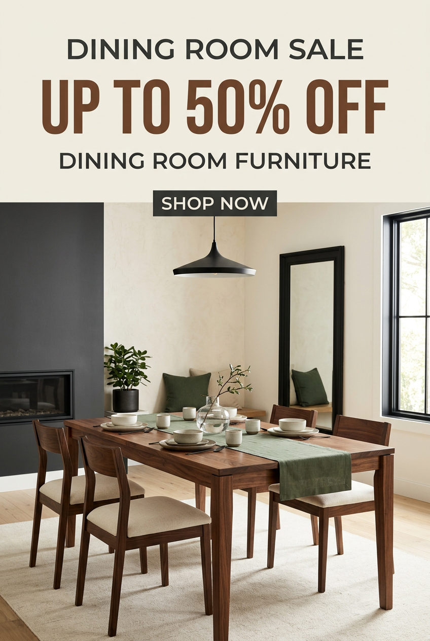 Up to 50% Off Dining Room Furniture