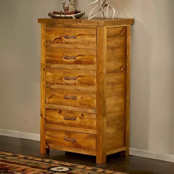HEARTLAND WEATHERED WOOD 6 DRAWER CHEST