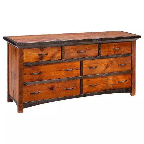 MOSSY OAK NATCHEZ TRACE RECLAIMED 7 DRAWER DRESSER