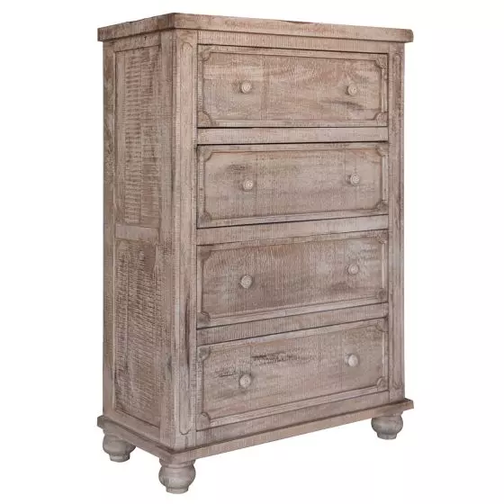 ARUBA ANTIQUE RUSTIC 4 DRAWER BARNWOOD CHEST