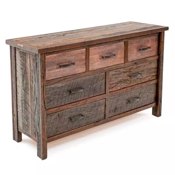 COPPER CANYON 7 DRAWER BARN WOOD DRESSER
