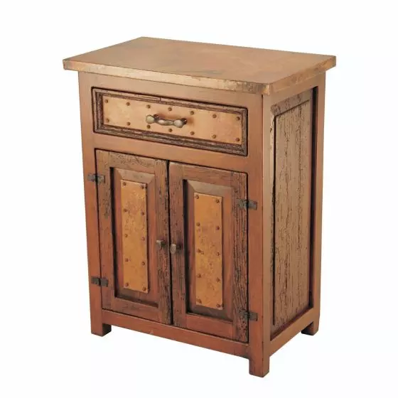 DEER VALLEY HAMMERED COPPER ENCLOSED NIGHTSTAND