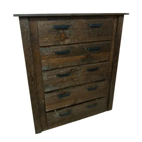 RUSTIC FARMHOUSE CONCEALMENT 5 DRAWER CHEST