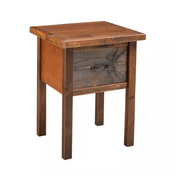 GOLD FIELDS BARN WOOD 1 DRAWER NIGHTSTAND