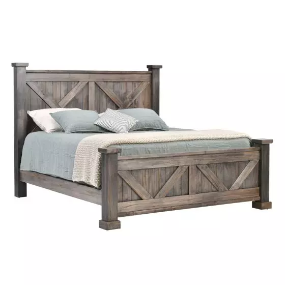 KIMBERLEY WEATHERED MAPLE BARN DOOR BEDS