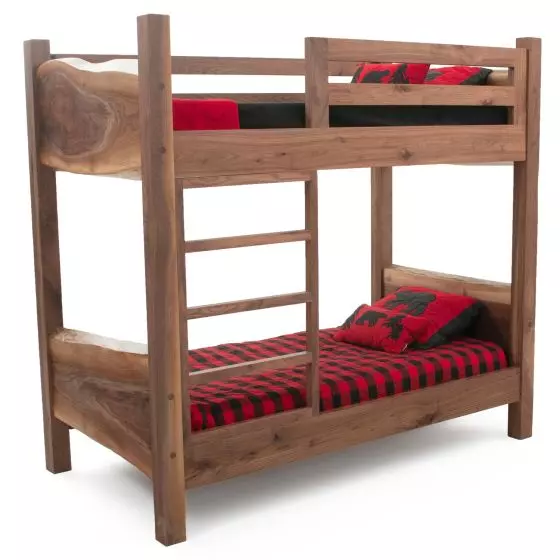 LIVE EDGE WALNUT BUNK BED