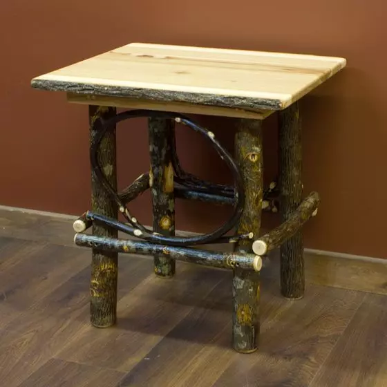 HICKORY LOG NIGHT TABLE