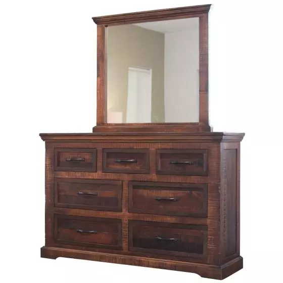 MADEIRA RUSTIC 7 DRAWER BARNWOOD DRESSER