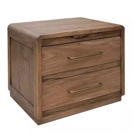 MEZQUITE MODERN COTTAGE 2 DRAWER NATURAL WOOD NIGHTSTAND