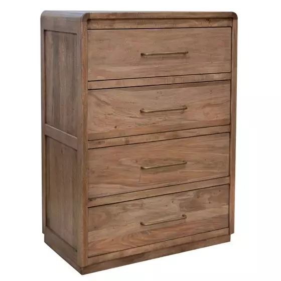 MEZQUITE MODERN COTTAGE 4 DRAWER NATURAL WOOD CHEST