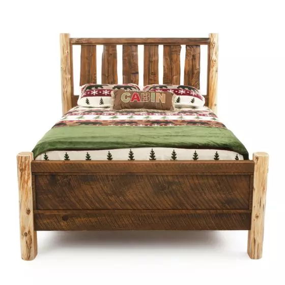 RIVER RUSTIC LIVE EDGE SLAB BARNWOOD BED