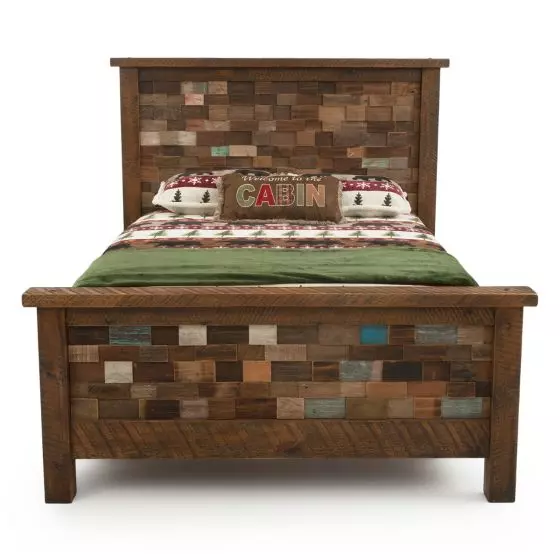RIVER RUSTIC TINTED BRICK BARNWOOD BED