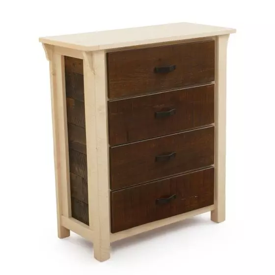 RUSTIC ANTIQUED FARMHOUSE CHEST OF DRAWERS