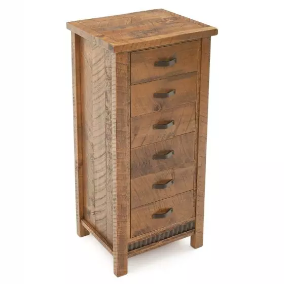 RUSTIC CORRUGATED 6 DRAWER BARNWOOD LINGERIE CHEST