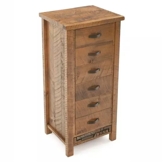 RUSTIC MOSAIC 6 DRAWER BARNWOOD LINGERIE CHEST