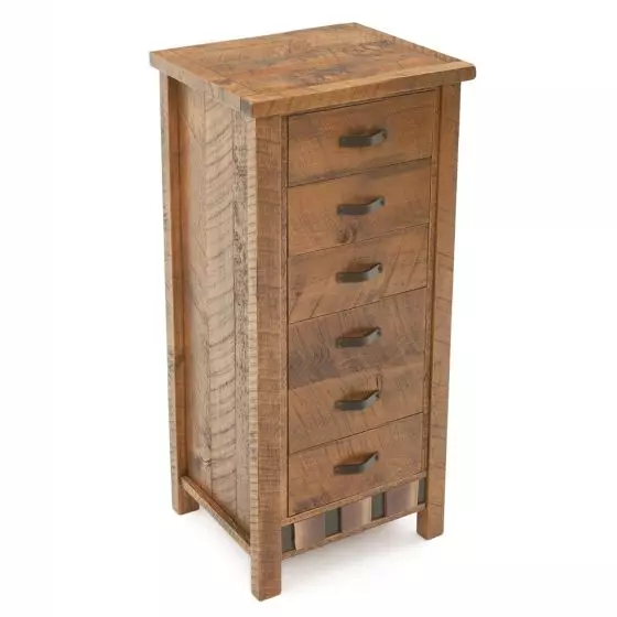 WALNUT FALLS RUSTIC 6 DRAWER BARNWOOD LINGERIE CHEST