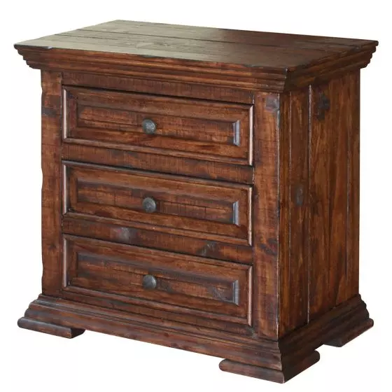 TERRA 3 DRAWER BARNWOOD NIGHTSTAND