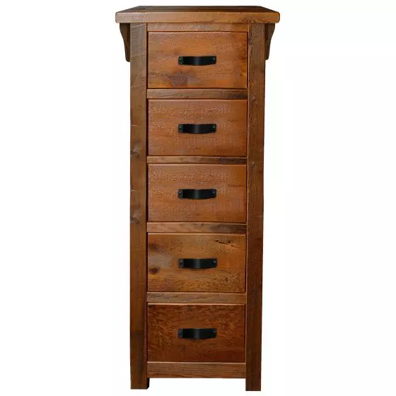 ROCKY CREEK 5 DRAWER RECLAIMED BARN WOOD LINGERIE CHEST