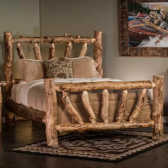 SUNBURST ASPEN LOG BED