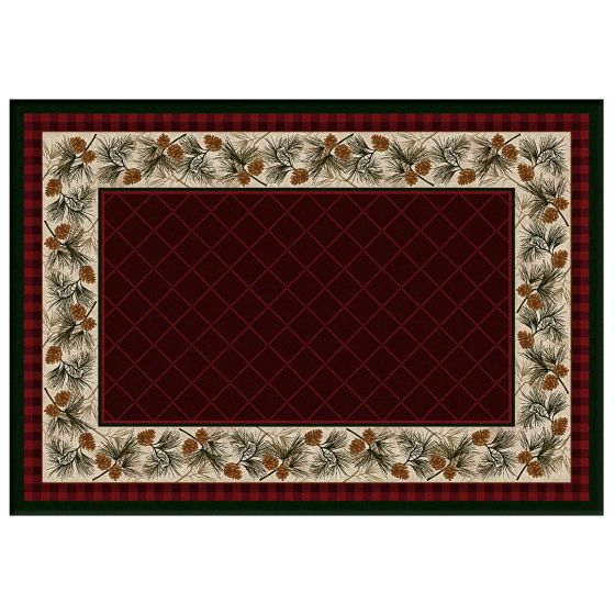 Evergreen Entry Rug - Garnet