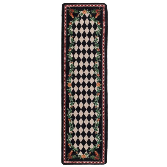 High Country Rooster Rug - Black