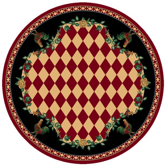 High Country Rooster Rug - Red