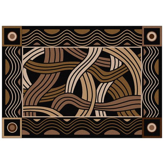 Hand Coiled Entry Rug - Black