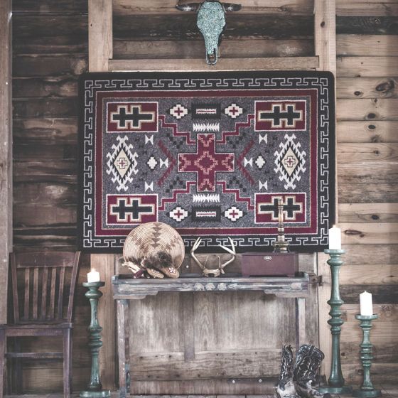 Double Cross Rug - Gray