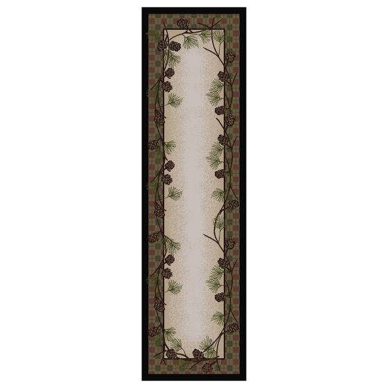 Delicate Pines Rustic Runner Rug