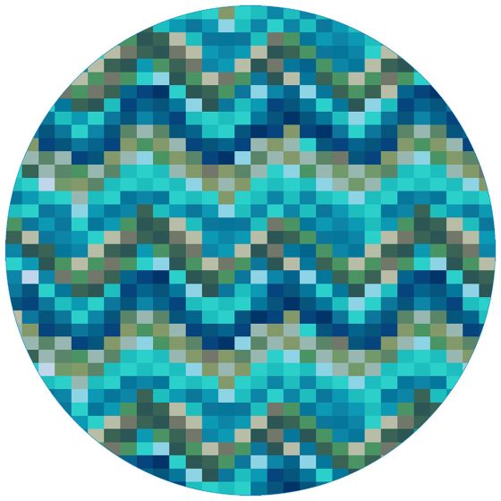 Spa Tiles Area Rug - Aqua