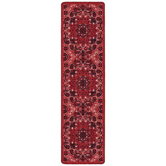 Kerchief Runner Rug - Rodeo Red