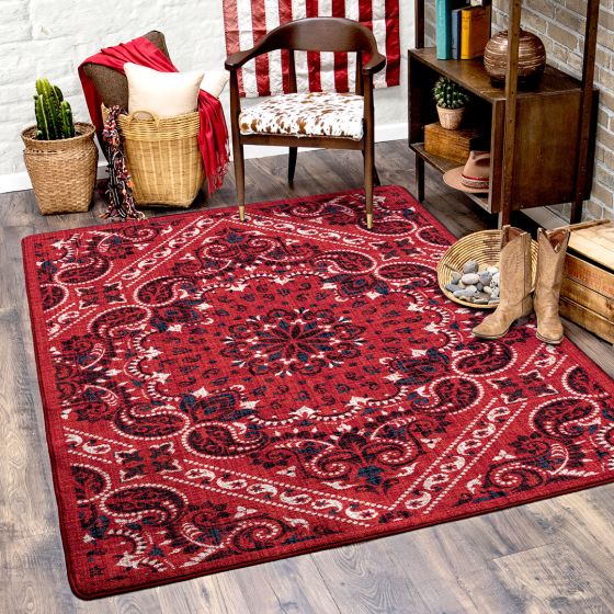 Kerchief Rug - Rodeo Red