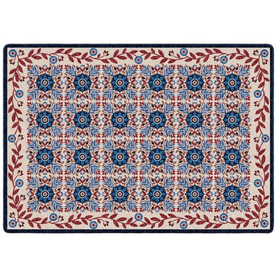 United Quilt Entry Rug - Antique Red, White & Blue
