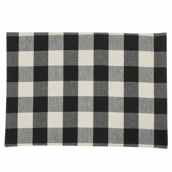 Black & Cream Checkered Backed Placemats