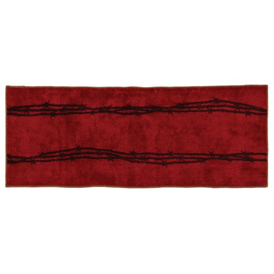 Red 24x60 Barbwire Rug