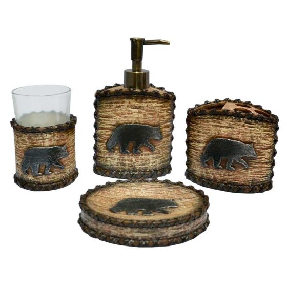 4 PC Bear Bath Set