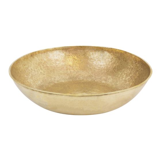 17" Large Round Polished Terra Firma Brass Vessel Sink