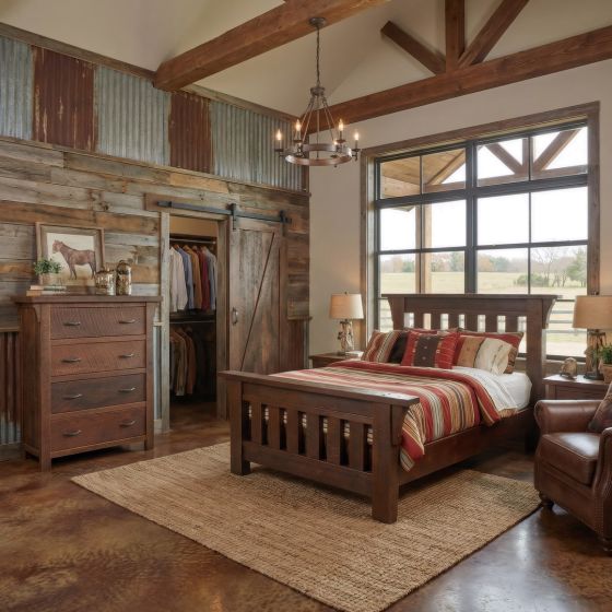 Barn Wood Chest: Some lifestyle images are created with AI for visualization purposes. Crafted from natural solid wood, each piece is unique and will vary.