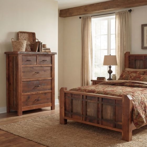 5 Drawer Chest: Some lifestyle images are created with AI for visualization purposes. Crafted from natural solid wood, each piece is unique and will vary.