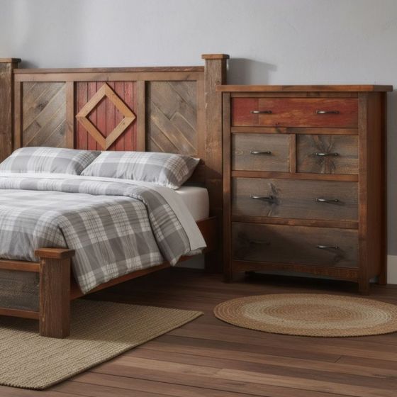 Chest of Drawers: Some lifestyle images are created with AI for visualization purposes. Crafted from natural solid wood, each piece is unique and will vary.