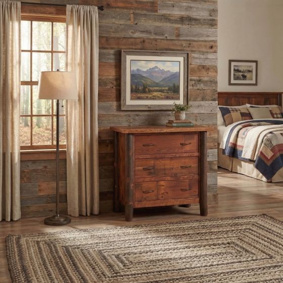 Hickory Chest of Drawers: Some lifestyle images are created with AI for visualization purposes. Crafted from natural solid wood, each piece is unique and will vary.