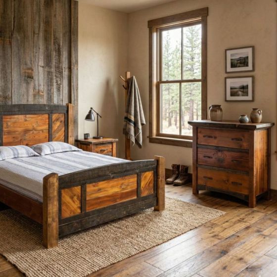 3 Drawer Chest: Some lifestyle images are created with AI for visualization purposes. Crafted from natural solid wood, each piece is unique and will vary.