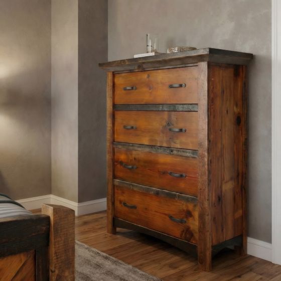 Chest: Some lifestyle images are created with AI for visualization purposes. Crafted from natural solid wood, each piece is unique and will vary.