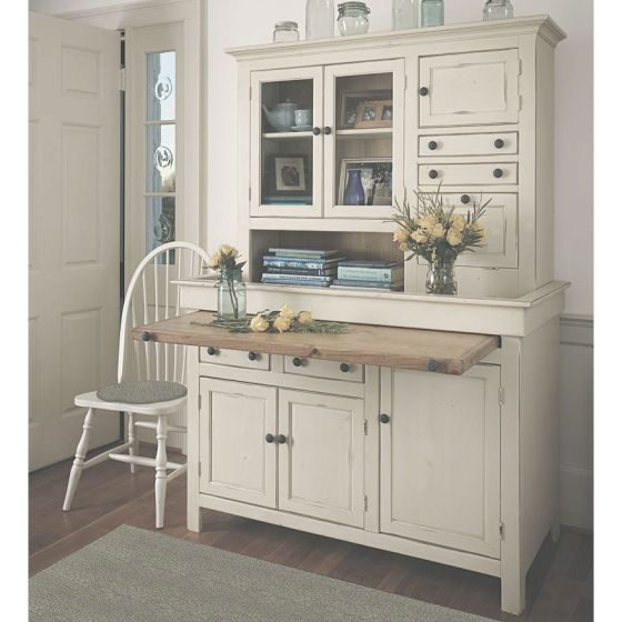 Antique Farmhouse Hoosier Cabinet - Antique White Finish