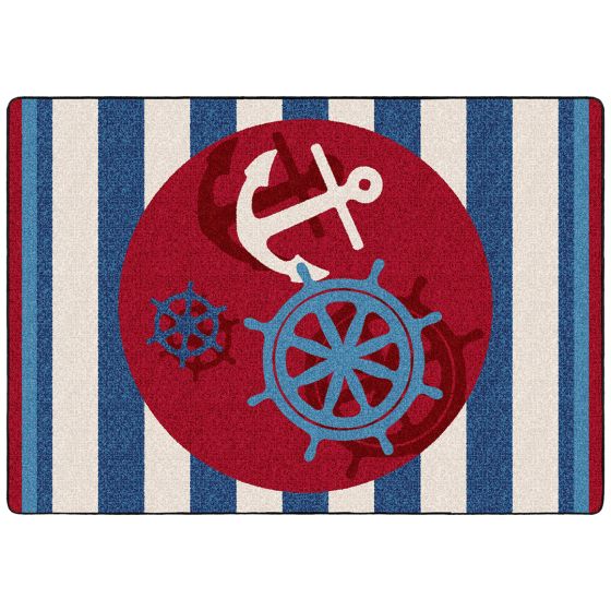Ahoy There Rug - Nautical