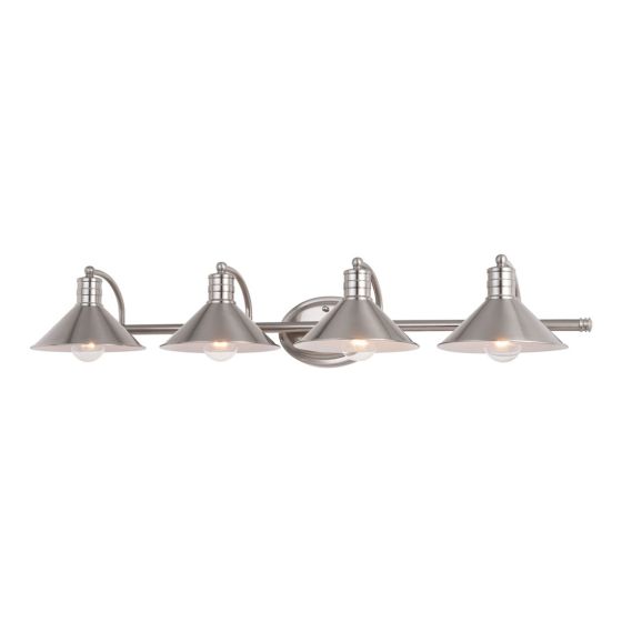 Akron 4-Light Satin Nickel Vanity Light