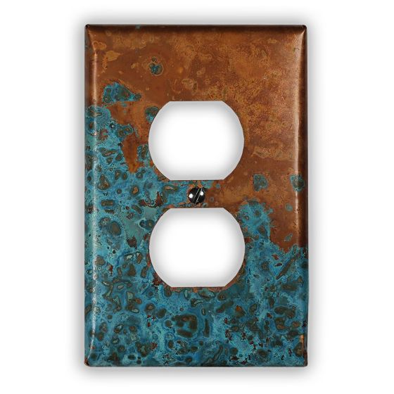 Azul 1 Outlet Copper Switch Plate