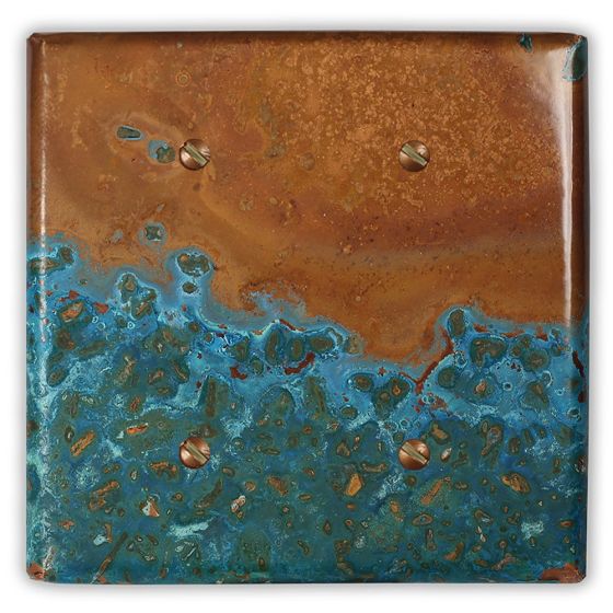 Azul 2 Blank Copper Switch Plate