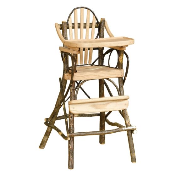 Hickory Log Rustic Highchair